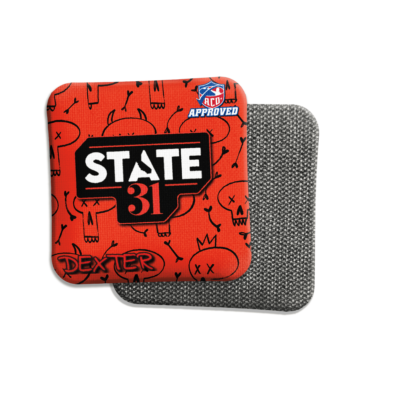 DEXTER - ACO Stamped - Skellie Sketch Orange